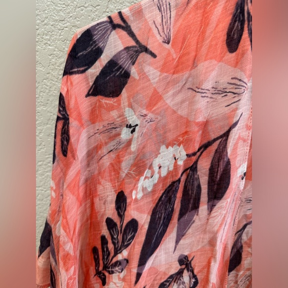 Pink & Navy Botanical Kimono - Picture 3 of 8